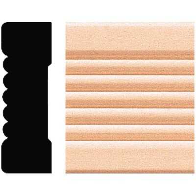 House of Fara 21/32 In. W. x 2-1/4 In. H. x 8 Ft. L. Natural Hardwood Fluted Wood Casing